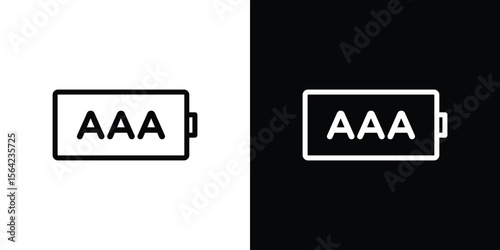 AAA battery icon graphic element Illustration template design