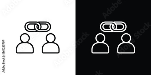 Affiliate link icon graphic element Illustration template design