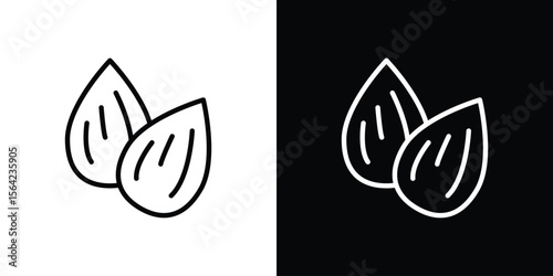 Almond icon graphic element Illustration template design