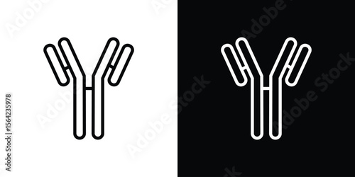 Antibody icon graphic element Illustration template design
