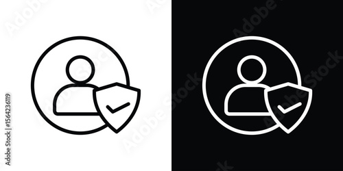 Authentication icon graphic element Illustration template design