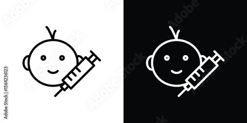 Baby Vaccination icon graphic element Illustration template design