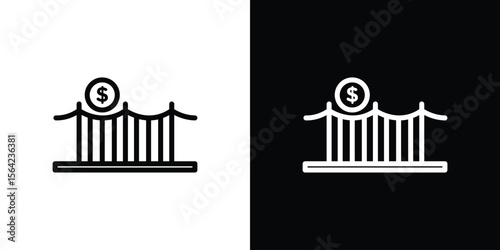Bridging loan icon graphic element Illustration template design