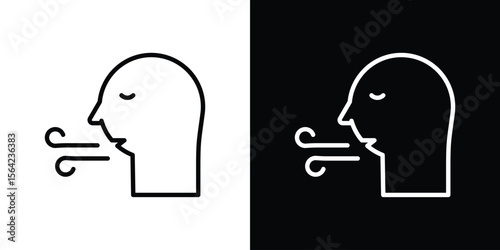 Breath icon graphic element Illustration template design