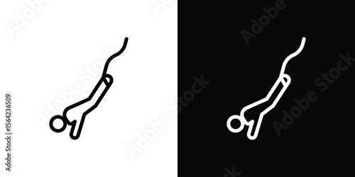 Bungee jumping icon graphic element Illustration template design