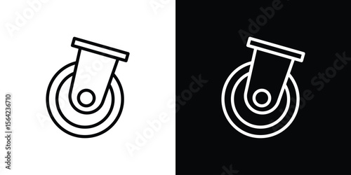 Cart trolley wheel icon graphic element Illustration template design