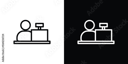 Cashier icon graphic element Illustration template design