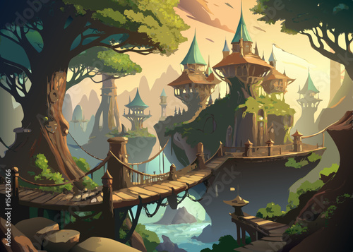 fantasy world illustration