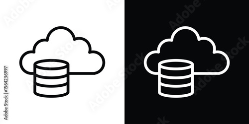 Cloud server icon graphic element Illustration template design