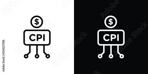 Consumer prices index icon graphic element Illustration template design