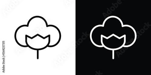 Cotton icon graphic element Illustration template design