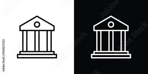 Courthouse icon graphic element Illustration template design
