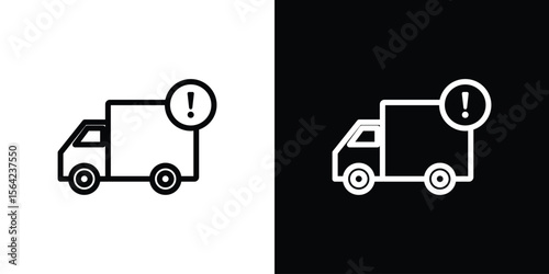 Delivery delay icon graphic element Illustration template design