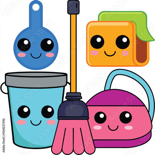 Cute Kawaii Cleaning Supplies for Back to School