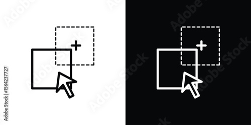 Drag and drop icon graphic element Illustration template design