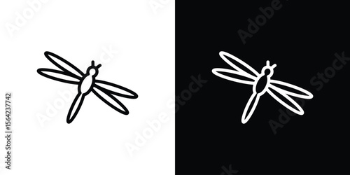 Dragon fly icon graphic element Illustration template design