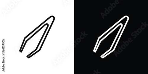 Eyebrow tweezers icon graphic element Illustration template design