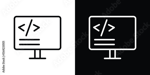 Front end icon graphic element Illustration template design