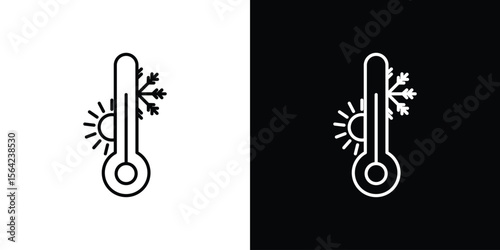 Hot and cold icon graphic element Illustration template design