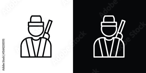 Hunter icon graphic element Illustration template design