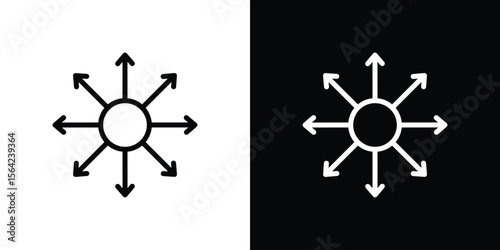 Multi channel icon graphic element Illustration template design