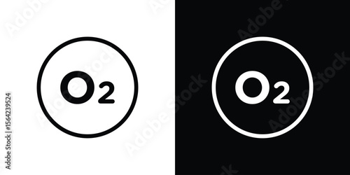 Oxygen O2 icon graphic element Illustration template design