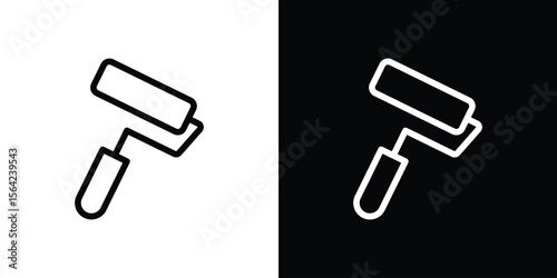 Paint roller icon graphic element Illustration template design