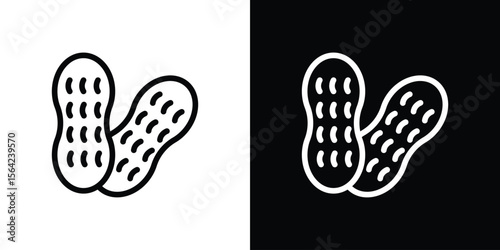Peanut icon graphic element Illustration template design