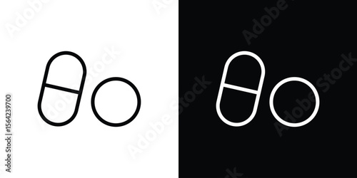 Pills icon graphic element Illustration template design