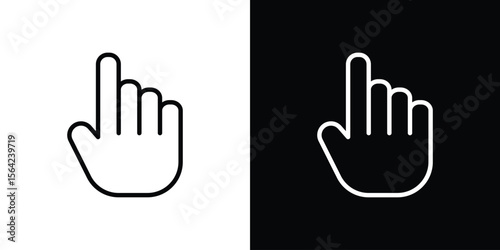 Pointing hand icon graphic element Illustration template design
