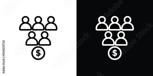 Ponzi scheme icon graphic element Illustration template design