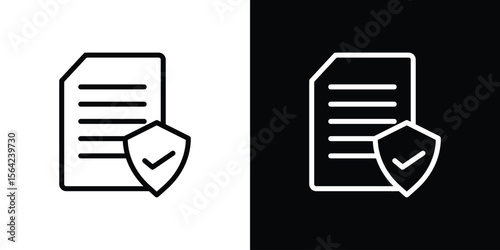 Policy icon graphic element Illustration template design