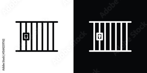 Prison icon graphic element Illustration template design