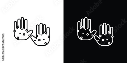 Rash hand icon graphic element Illustration template design