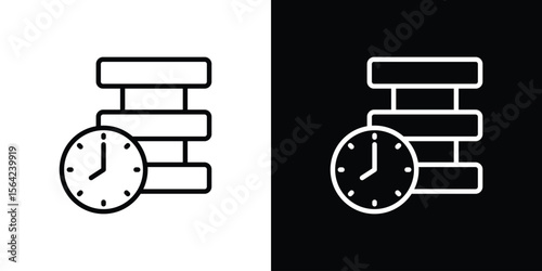 Real time data icon graphic element Illustration template design