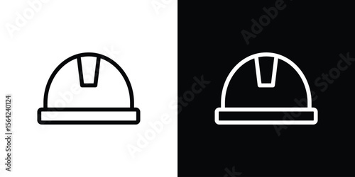 Safety helmet icon graphic element Illustration template design