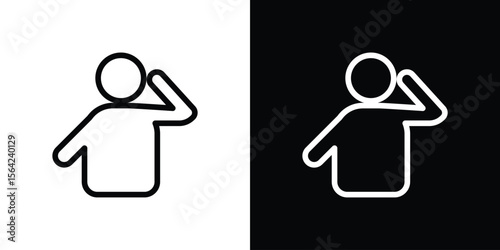 Salute icon graphic element Illustration template design