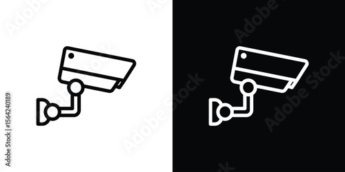 Security camera icon graphic element Illustration template design