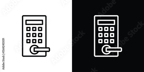 Smart lock icon graphic element Illustration template design