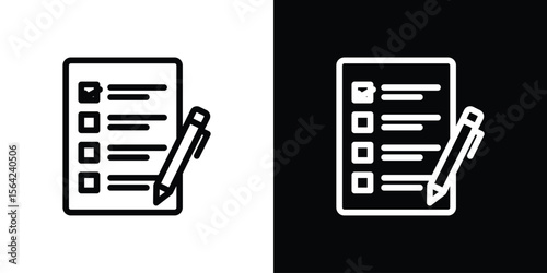 Survey icon graphic element Illustration template design