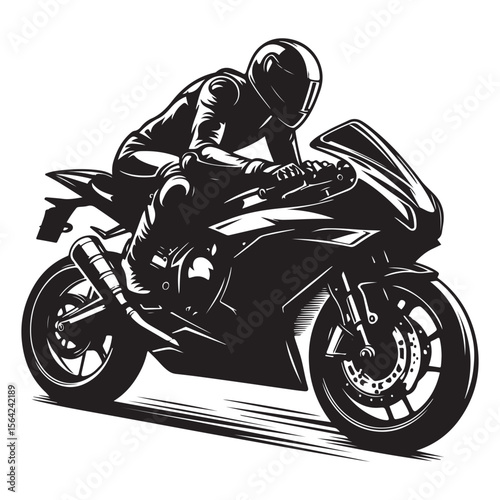 motorcycle on a white background
