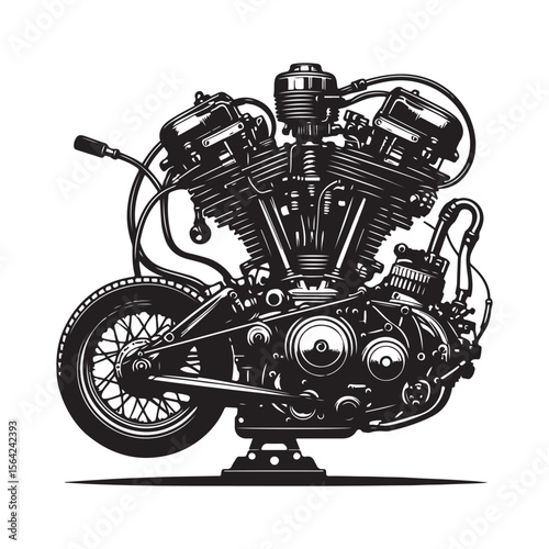 vintage motorcycle engine