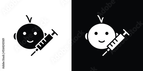 Baby Vaccination icon symbol illustration doodle design