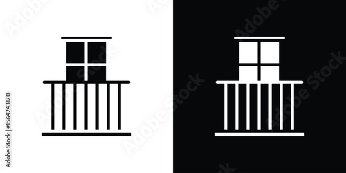 Balcony icon symbol illustration doodle design