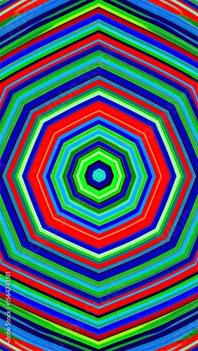 Colorful Abstract Geometric Pattern Featuring Symmetrical Lines and Shapes Creating a Dynamic and Eye-Catching Design