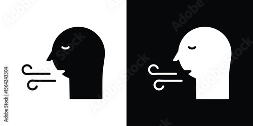 Breath icon symbol illustration doodle design