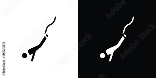 Bungee jumping icon symbol illustration doodle design