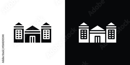 City hall icon symbol illustration doodle design