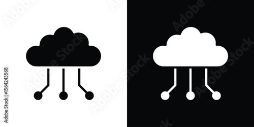 Cloud computing icon symbol illustration doodle design
