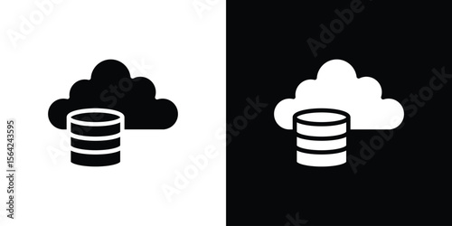 Cloud server icon symbol illustration doodle design
